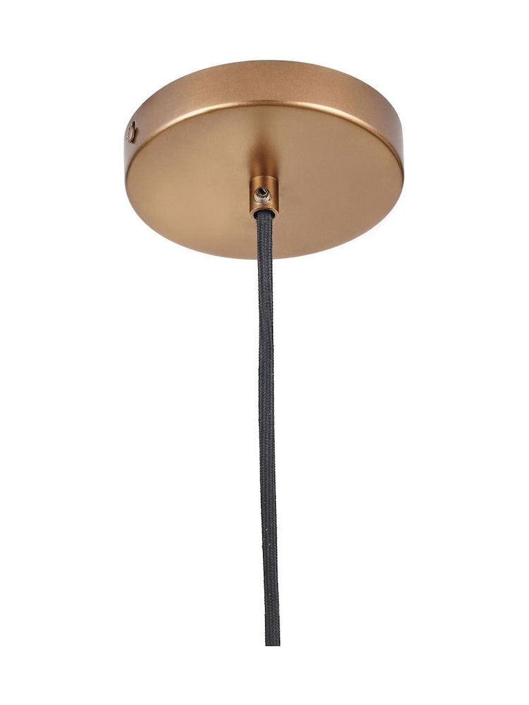 Pacific Antique Brass Harlem Domed Metal Pendant Ceiling Light - Image 6 of 6