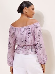 Lilla Design med dyr - Lipsy Bardot bluse med puffermer - Bilde 5 av 5