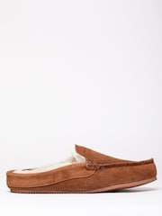 Marrón - Lakeland Leather Sheepskin Moccasin Slider Slippers - Imagen 2 de 6