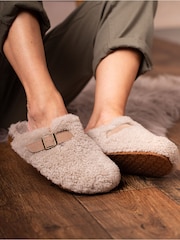 Lakeland Leather Sheepskin Wool Buckle Clog Slippers - Imagen 1 de 6