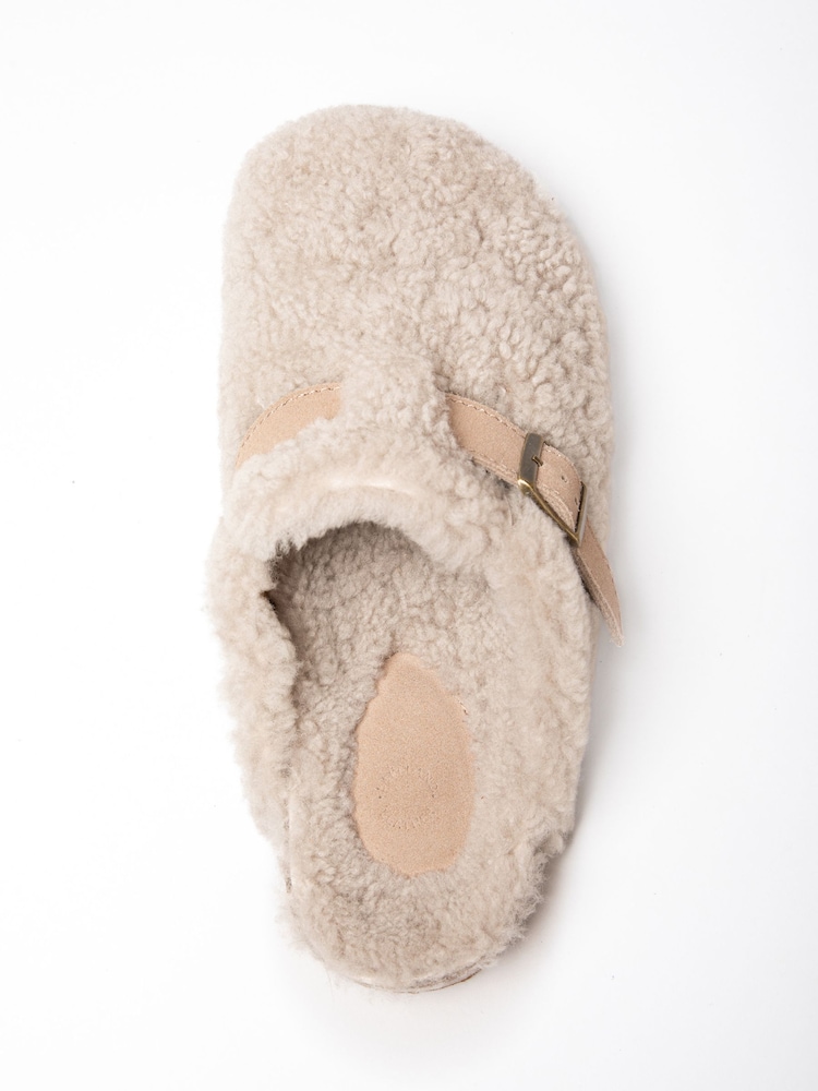 Lakeland Leather Grey Sheepskin Wool Buckle Clog Slippers - Image 6 of 6 Lakeland Leather Grey Sheepskin Wool Buckle Clog Slippers - Image 6 of 6