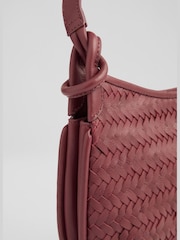 LK Bennett Red Harley Weave Cross-Body Bag - Image 2 of 4