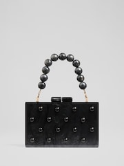 LK Bennett Black Malia Box Clutch Bag - Image 1 of 3