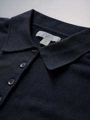 The Set 2 Pack Knitted Sleeveless Polo Vests Navy Blue/Cream - Image 4 of 5