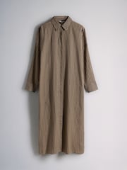 The Set 2 Pack Maxi Cotton Beach Shirt Dresses Burgundy Red/Mink Brown - Image 2 of 5