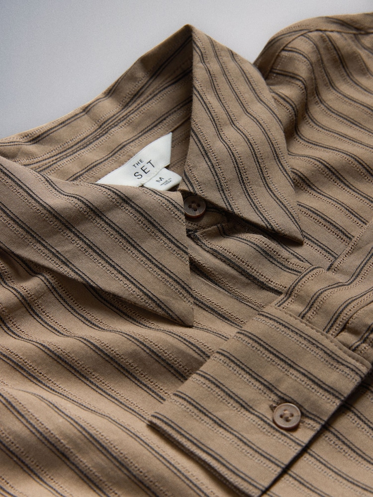 The Set 2 Pack Maxi Cotton Beach Shirt Dresses Burgundy Red/Mink Brown - Image 5 of 5