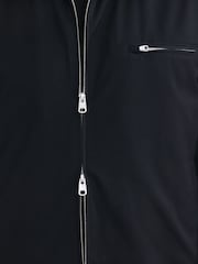 Black Regular Fit Motionflex Smart Twill Zip Shacket - Image 5 of 8