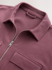 Mauve Pink N. Premium Jersey Zip Through Shacket - Image 10 of 12