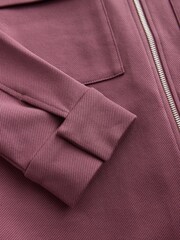 Mauve Pink N. Premium Jersey Zip Through Shacket - Image 11 of 12