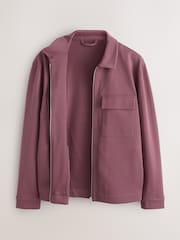 Mauve Pink N. Premium Jersey Zip Through Shacket - Image 2 of 5