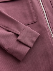 Mauve Pink N. Premium Jersey Zip Through Shacket - Image 4 of 5