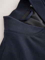 Navy Blue Embroidered Smart Bomber Jacket - Image 9 of 10