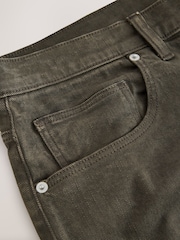 Khaki Green Slim Fit Belted Jeans - Image 8 of 10