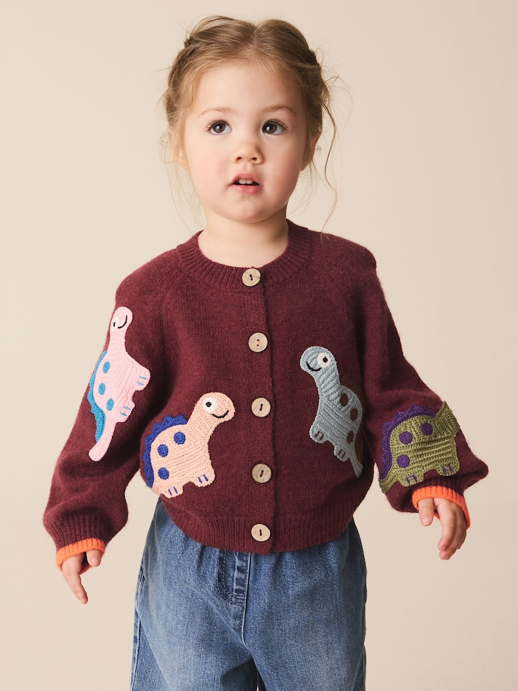 Red Dino - Cardigan (3mths-7yrs) - Larawan 1 ng 8