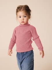 Pink - Roll Neck Jumper (3miezi-10miaka) - Picha 1 kati ya 8