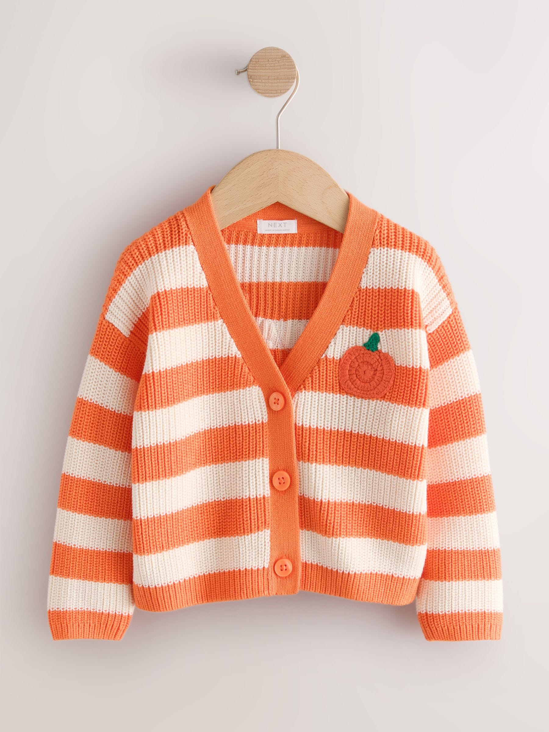 Buy Orange Pumpkin Pie V-Neck Cardigan (3mths-7yrs) from the Next