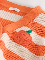 Orange Pumkin V-Neck Cardigan (3mths-7yrs) - Image 4 of 4