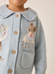 Blue Rabbit and Mouse Collar Cardigan (3mths-7yrs) - Image 4 of 9