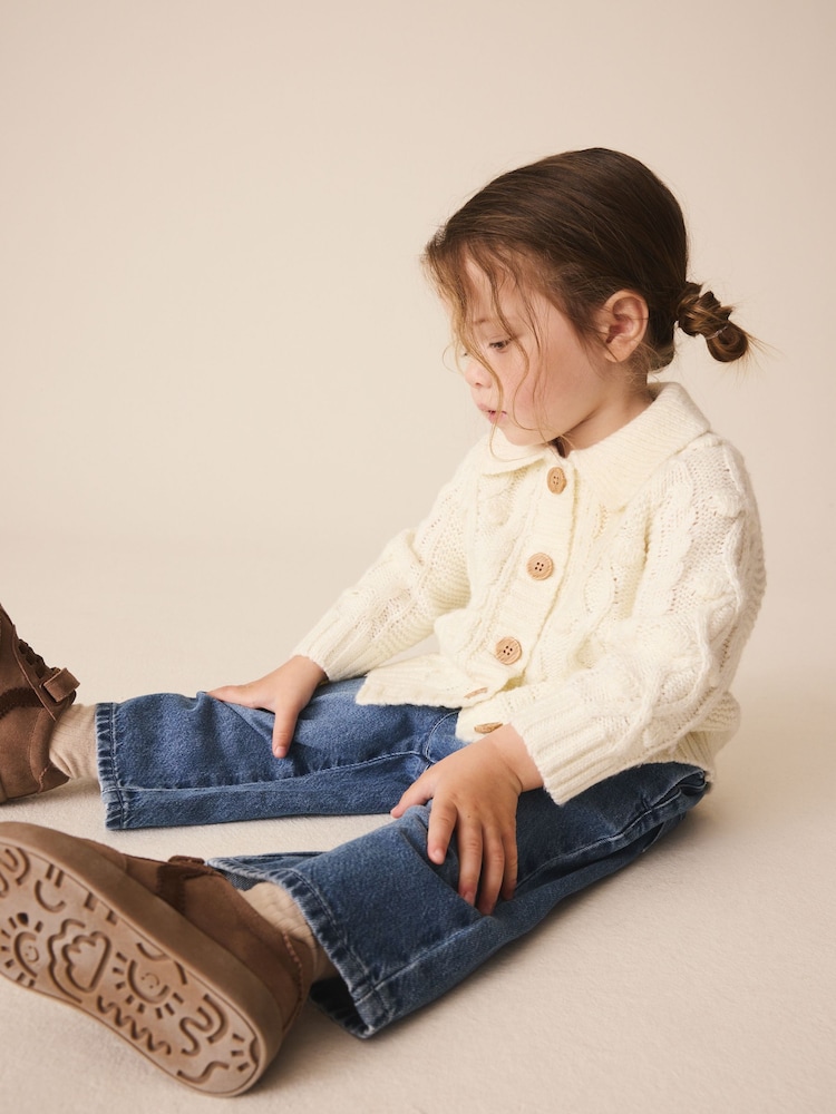 Ecru Chunky Bobble Cardigan (3mths-10yrs) - Image 4 of 4