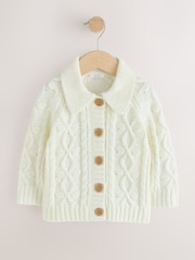 Ecru - Chunky Bobble Cardigan (3mths-10yrs) - 圖片 5，共 8