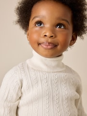 White Roll Neck Jumper (3mths-10yrs) - Image 4 of 8