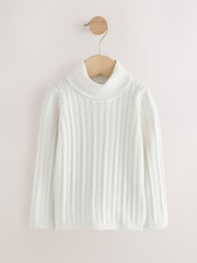 White Roll Neck Jumper (3mths-10yrs) - Image 5 of 8