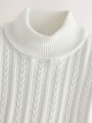 White Roll Neck Jumper (3mths-10yrs) - Image 7 of 8