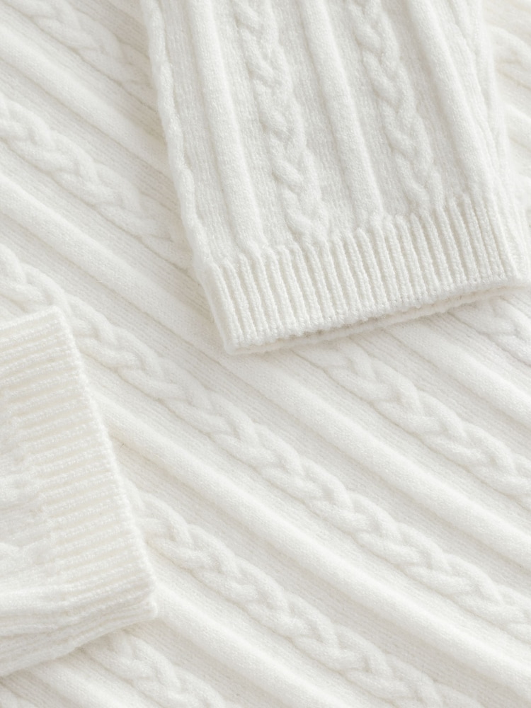 White Roll Neck Jumper (3mths-10yrs) - Image 8 of 8 White Roll Neck Jumper (3mths-10yrs) - Image 8 of 8
