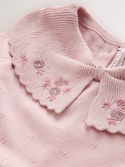 Pink Occassion Bow Collar Dress (3mths-10yrs) - Image 7 of 8