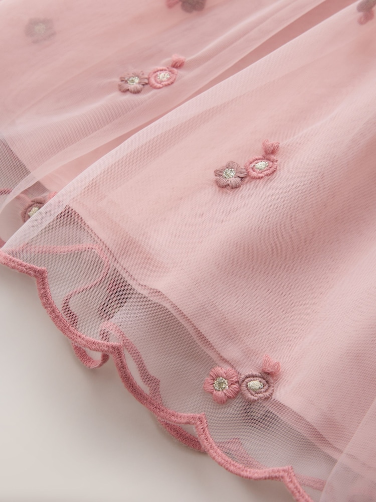Pink Occassion Bow Collar Dress (3mths-10yrs) - Image 8 of 8