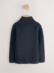 Navy Roll Neck Jumper (3mths-10yrs) - Image 2 of 4