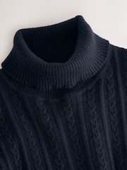 Navy Roll Neck Jumper (3mths-10yrs) - Image 8 of 9