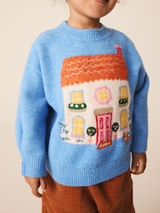 Blue Boxy Jumper (3mths-7yrs) - Image 2 of 3