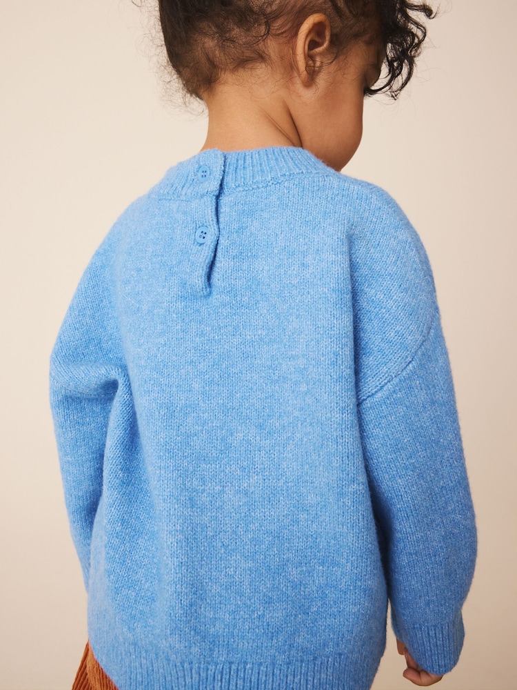 Blue Boxy Jumper (3mths-7yrs) - Image 3 of 3