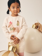 Ecru Rocking Horse - Knitted Jumper Dress (3mths-7yrs) - Bild 2 von 9