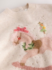 Ecru Rocking Horse - Knitted Jumper Dress (3mths-7yrs) - Bild 8 von 9