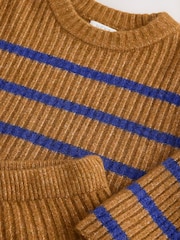 Brown and Blue Stripe Rib Skirt Set (3mths-7yrs) - Image 8 of 8