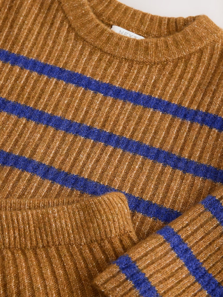 Brown and Blue Stripe Rib Skirt Set (3mths-7yrs) - Image 8 of 8 Brown and Blue Stripe Rib Skirt Set (3mths-7yrs) - Image 8 of 8