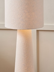 Pacific White Mirissa Slubby Handloom Fabric Floor Lamp - Image 4 of 5