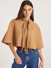 River Island Brown Knitted Cape Poncho - Image 1 of 1