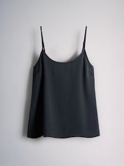 The Set 3 Pack Satin Cami Vests Berry Red/Navy Blue/Cream - Image 4 of 6