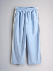 The Set 2 Pack Pull On Wide Leg Stripe Trousers Pale Blue/Cream Stripe - Image 6 of 9