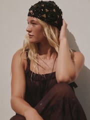 Black Crochet Knitted Hat - Image 4 of 8