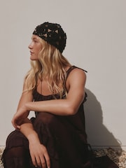 Black Crochet Knitted Hat - Image 5 of 8