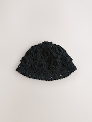 Black Crochet Knitted Hat - Image 6 of 8