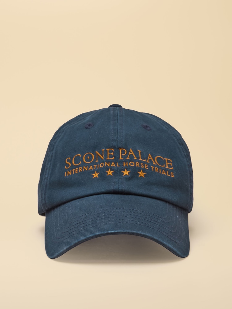 Joules Navy Official Scone Palace Embroidered Cap - Image 1 of 4 Joules Navy Official Scone Palace Embroidered Cap - Image 1 of 4