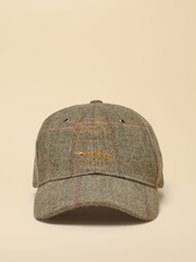 Joules Official Burghley Brown Embroidered Tweed Cap - Image 1 of 5