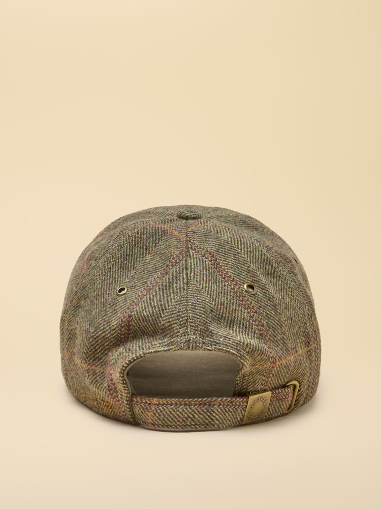 Joules Official Burghley Brown Embroidered Tweed Cap - Image 2 of 5 Joules Official Burghley Brown Embroidered Tweed Cap - Image 2 of 5