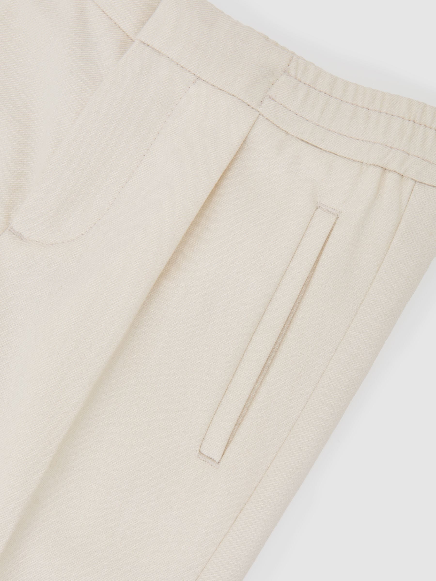 Next：日本 Off White - Reiss Brighton スリムフィットプリーツパンツ