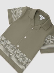 Reiss Sage Green/White Arden Shirt - Image 1 of 3